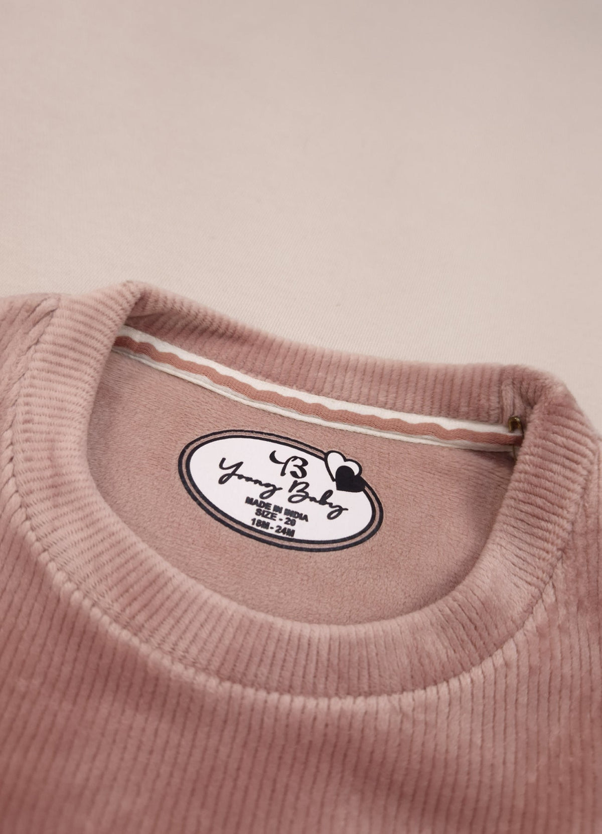 546 - Onion - Infant Kitty Embroidered Co-Ord Set cord set | 320 - 340 GSM  Imported Soft Fabric