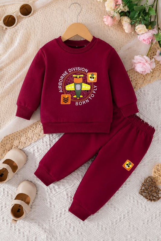 582 - Maroon - infant cord set | 280 - 290 GSM Premium Cotton Fleece