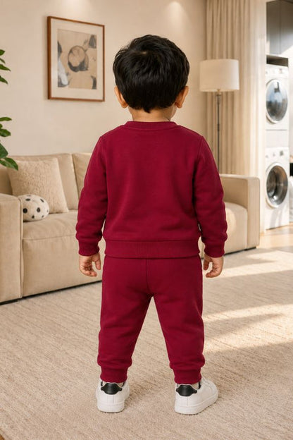 582 - Maroon - infant cord set | 280 - 290 GSM Premium Cotton Fleece