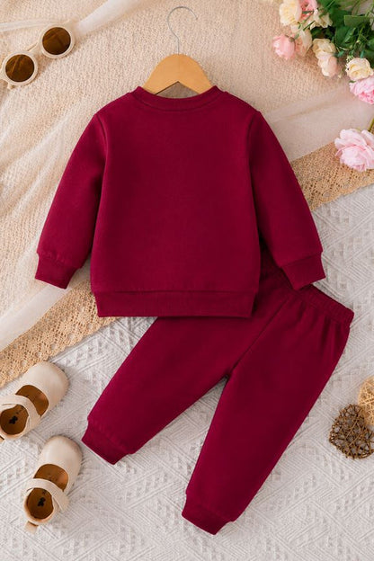 582 - Maroon - infant cord set | 280 - 290 GSM Premium Cotton Fleece