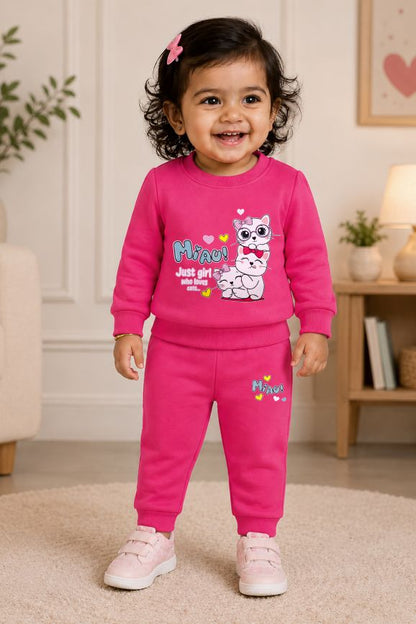 584 - Pink - infant cord set | 280 - 290 GSM Premium Cotton Fleece