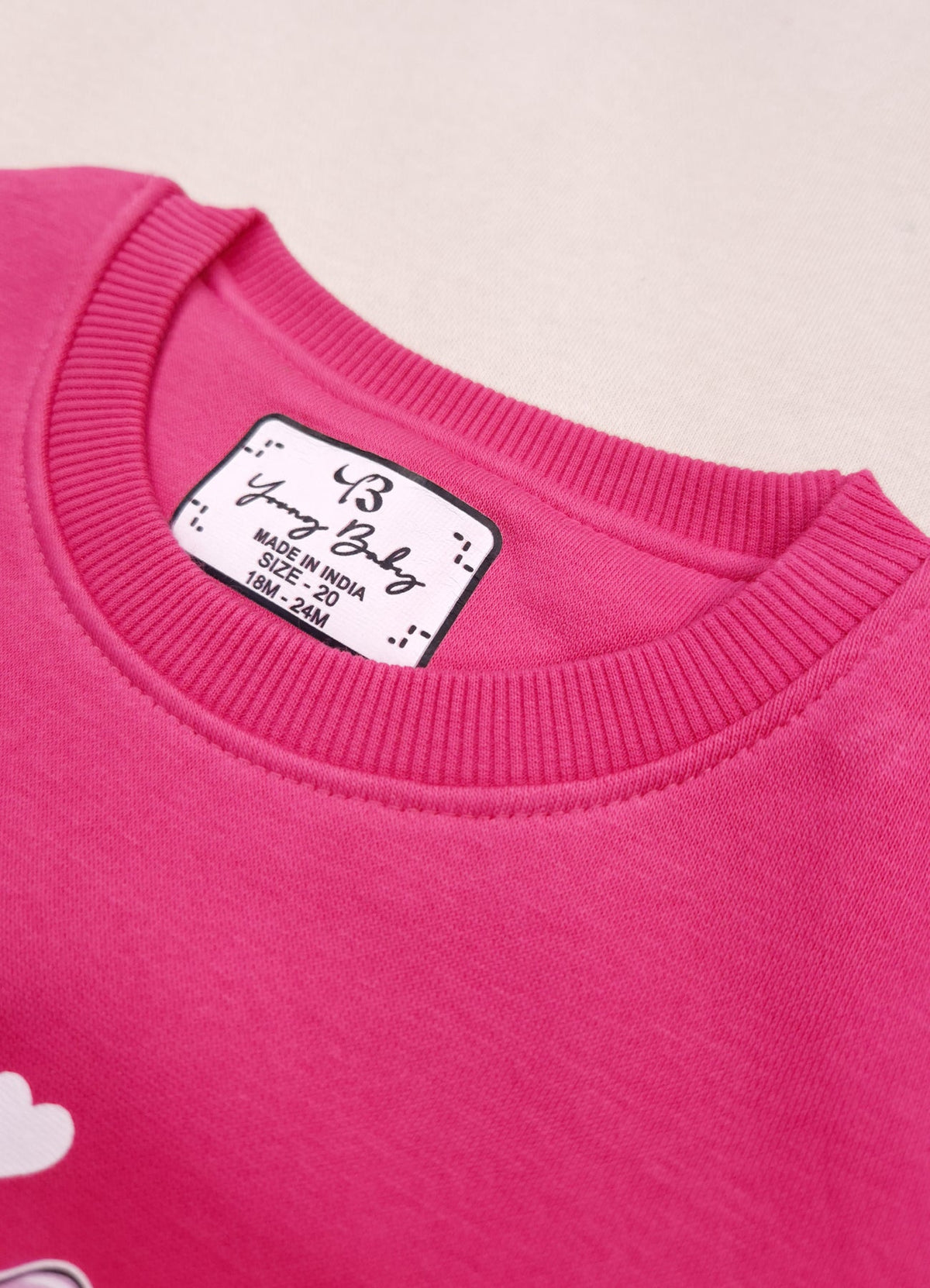 584 - Pink - infant cord set | 280 - 290 GSM Premium Cotton Fleece