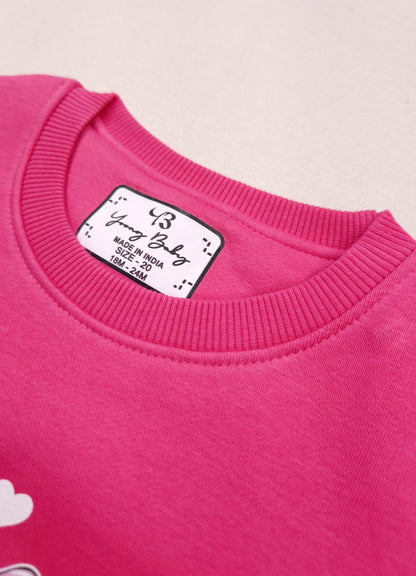 584 - Pink - infant cord set | 280 - 290 GSM Premium Cotton Fleece