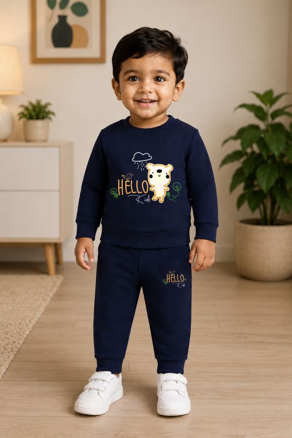 588 - Navy - infant cord set | 280 - 290 GSM Premium Cotton Fleece