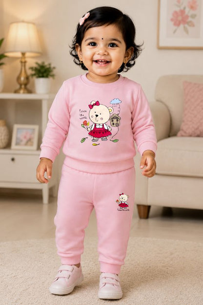 590 - Pink - infant cord set | 280 - 290 GSM Premium Cotton Fleece