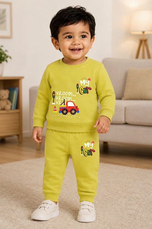 599 - Neon Green  - infant cord set | 280 - 290 GSM Premium Cotton fleece