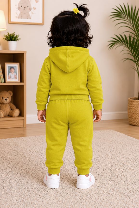 652 - Yellow Green  - infant cord set | 280 - 290 GSM Premium Cotton fleece