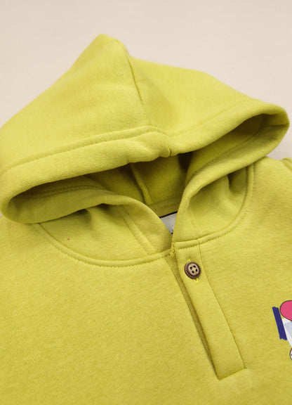 652 - Yellow Green  - infant cord set | 280 - 290 GSM Premium Cotton fleece