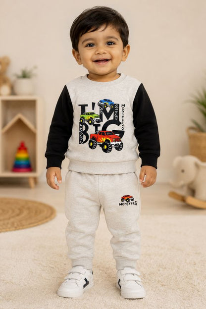 662 - Grey - infant cord set | 280 - 290 GSM Premium Cotton fleece