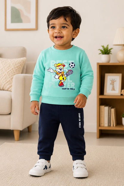 670 - Aqua Green - infant cord set | 280 - 290 GSM Premium Cotton fleece