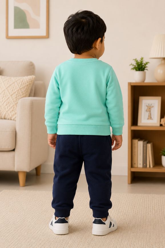 670 - Aqua Green - infant cord set | 280 - 290 GSM Premium Cotton fleece