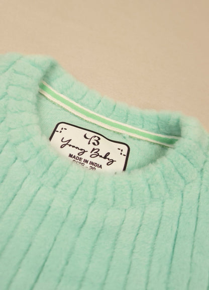 671 - Aqua Green - infant cord set | 320 - 330 GSM Imported Soft Fabric