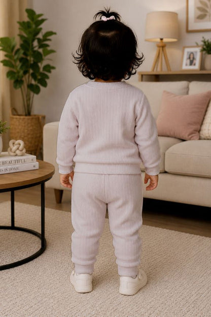 671 - Grey - infant cord set | 320 - 330 GSM Imported Soft Fabric