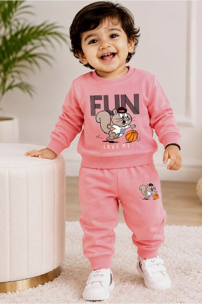 703 - Pink  - infant cord set | 260 - 270 GSM  Soft Spun Fleece