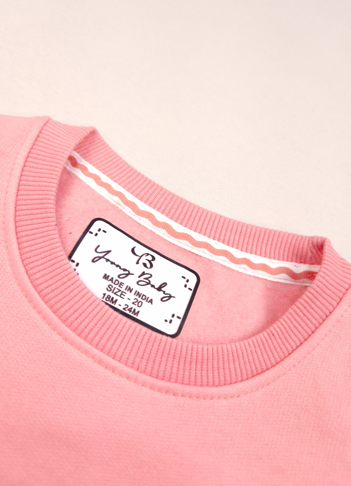 703 - Pink  - infant cord set | 260 - 270 GSM  Soft Spun Fleece