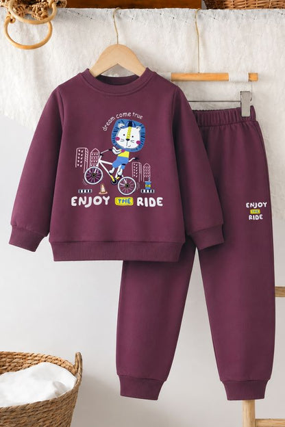 710 - Wine  - infant cord set | 260 - 270 GSM  Soft Spun Fleece