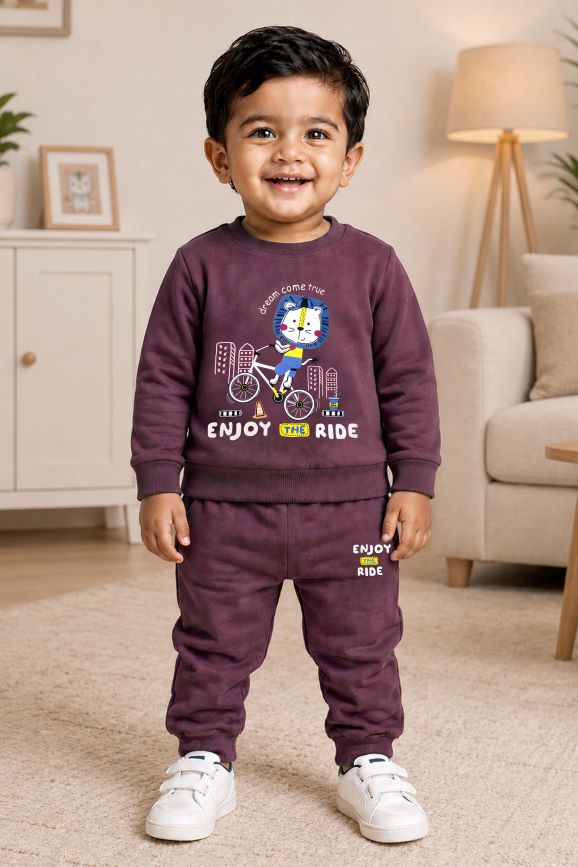 710 - Wine  - infant cord set | 260 - 270 GSM  Soft Spun Fleece