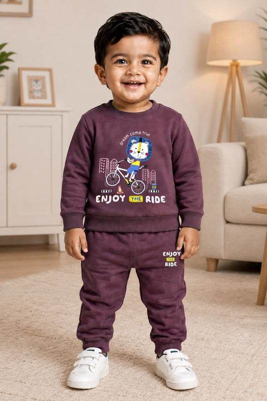 710 - Wine  - infant cord set | 260 - 270 GSM  Soft Spun Fleece