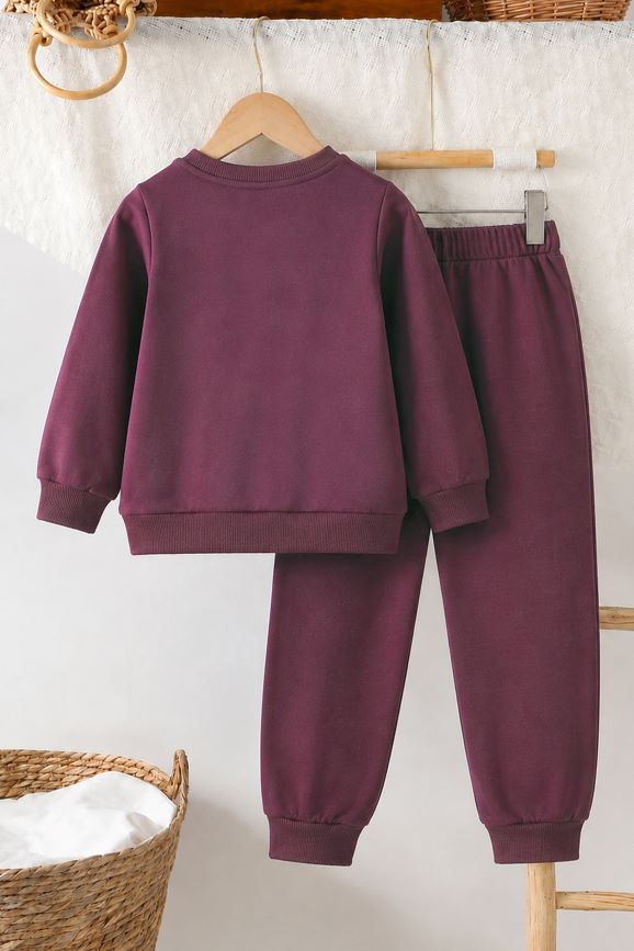710 - Wine  - infant cord set | 260 - 270 GSM  Soft Spun Fleece