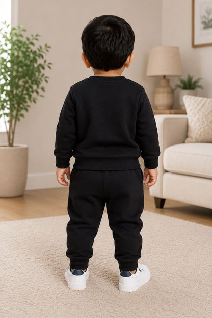 717 - Black - infant cord set | 260 - 270 GSM  Soft Spun Fleece
