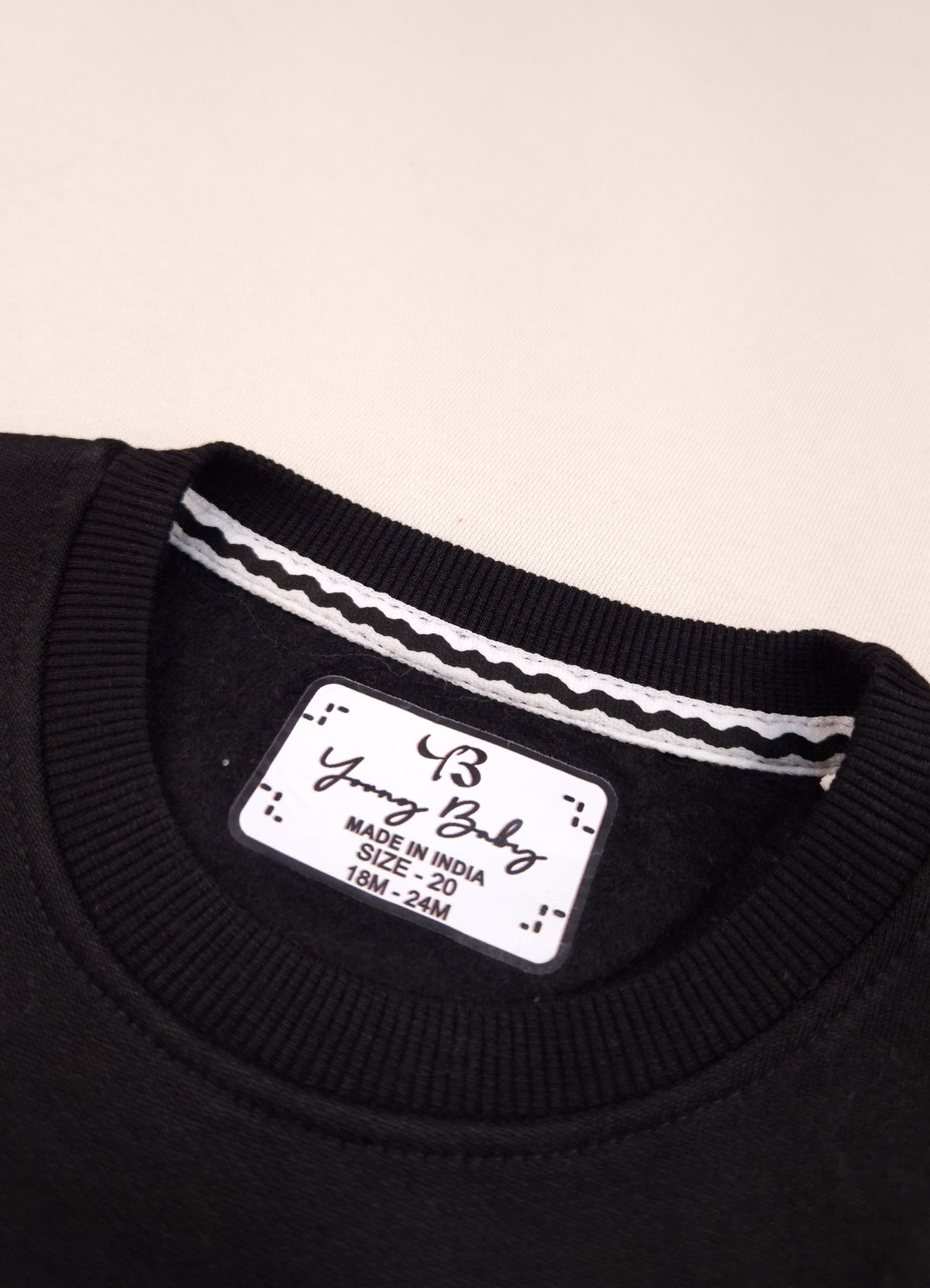 717 - Black - infant cord set | 260 - 270 GSM  Soft Spun Fleece